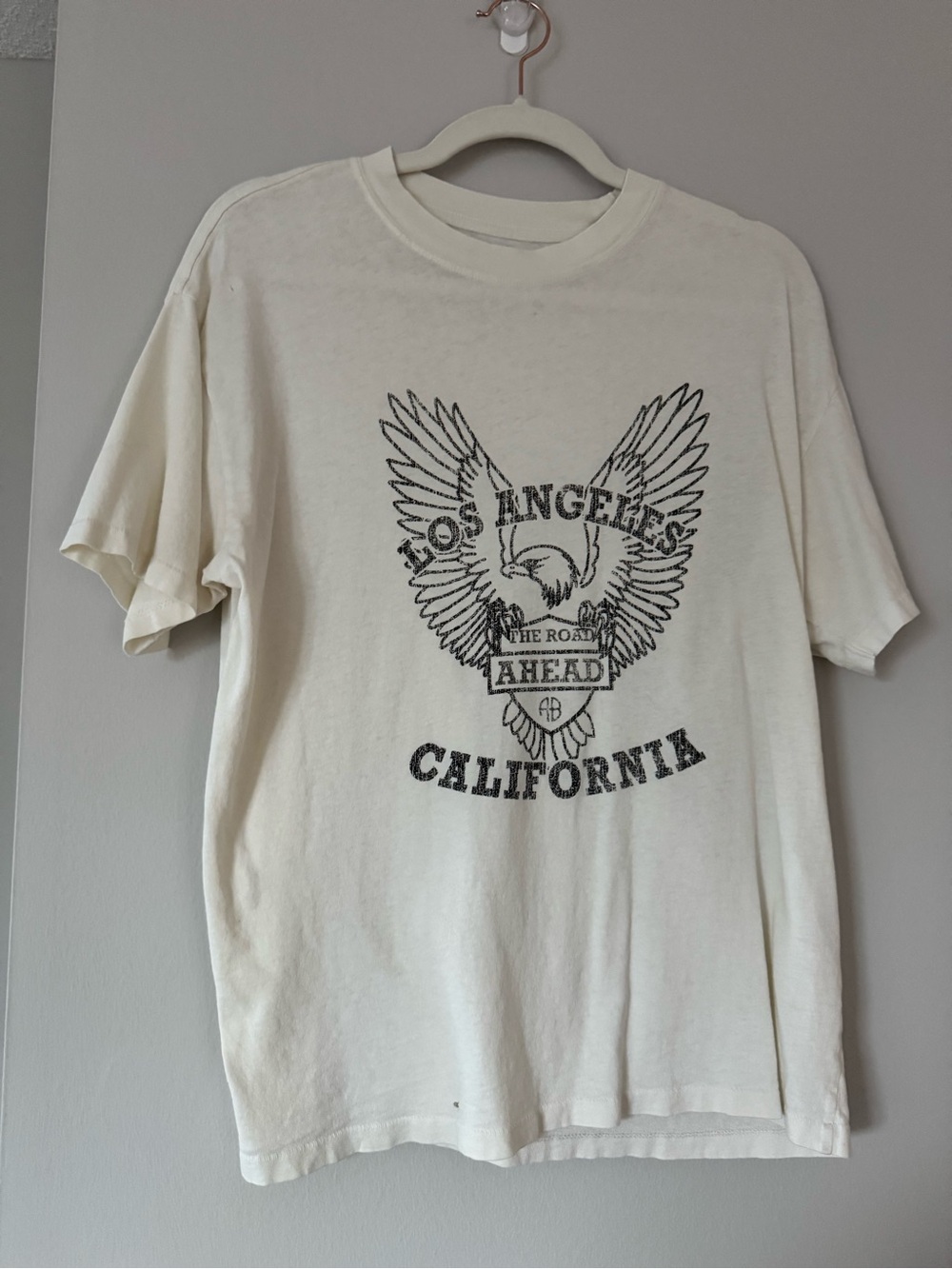 Anine Bing Anine Bing Milo T-shirt in black eagle off-white